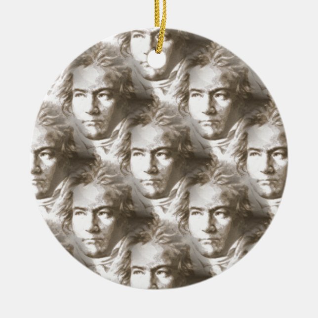 Décoration En Céramique Motif de portrait Beethoven (Devant)