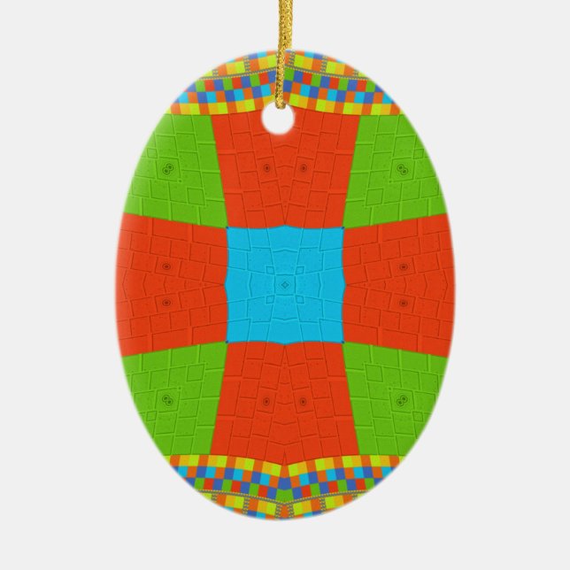 Décoration En Céramique Motif ethnique européen (Devant)