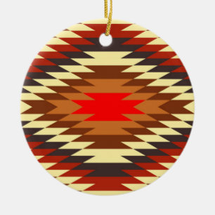 Décoration En Céramique motif ethnique traditionnel américain