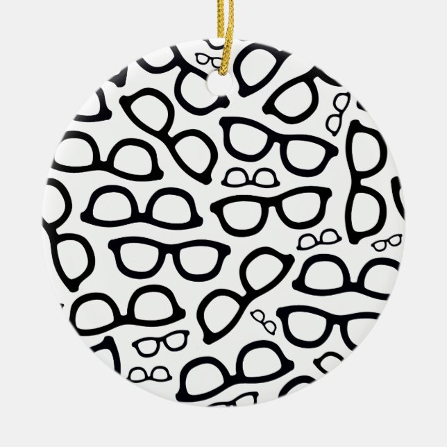 Décoration En Céramique Motif futé en verre (Devant)