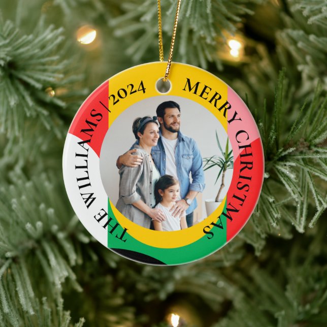 Décoration En Céramique Motif géométrique Abstrait Photo Joyeux Noël (Arbre)
