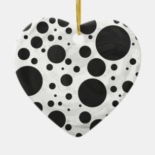 Décoration En Céramique Motif Kohl Black Polka