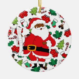 Décoration En Céramique Motif Père Noël
