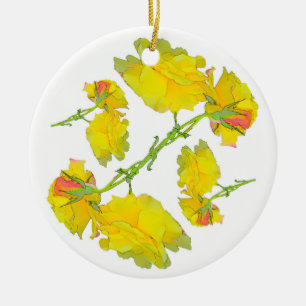 Décoration En Céramique Motif rose.