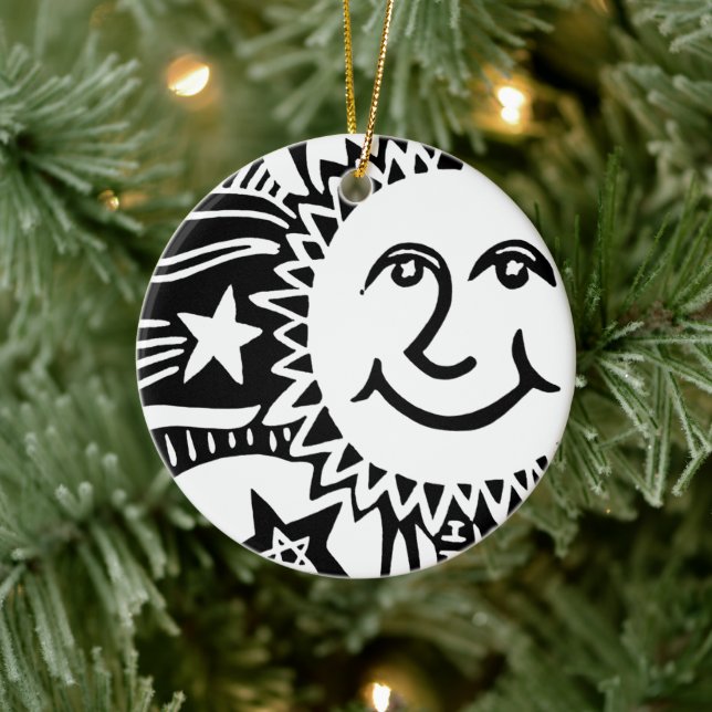 Décoration En Céramique Motif Sun personnalisé (Arbre)