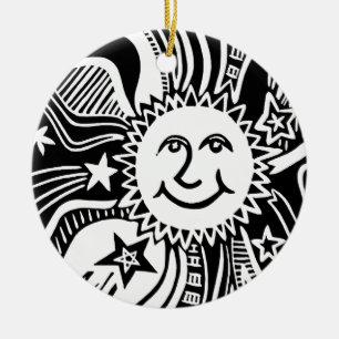 Décoration En Céramique Motif Sun personnalisé