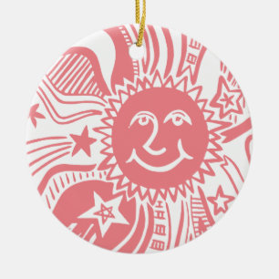 Décoration En Céramique Motif Sun personnalisé