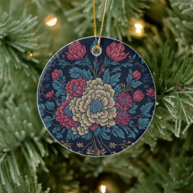 Décoration En Céramique Motif traditionnel mexicain de broderie (Arbre)
