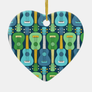 Décoration En Céramique Motif Ukulele vertical