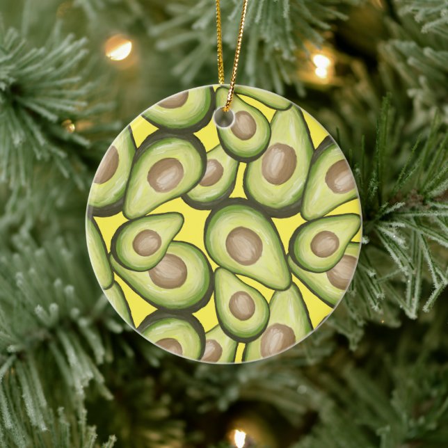 Décoration En Céramique Motif Vegan Avocado frais et gourmand (Arbre)
