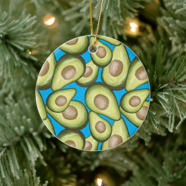 Décoration En Céramique Motif Vegan Avocado frais et gourmand (Arbre)