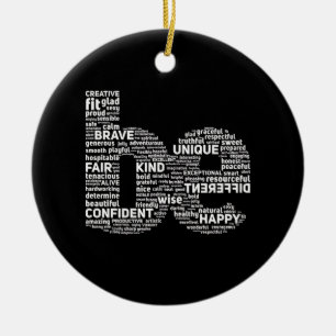 Décoration En Céramique Motivationnel Mot Cloud Lance Oreiller