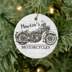 Décoration En Céramique Moto vintage NOM personnalisé Garage de moto