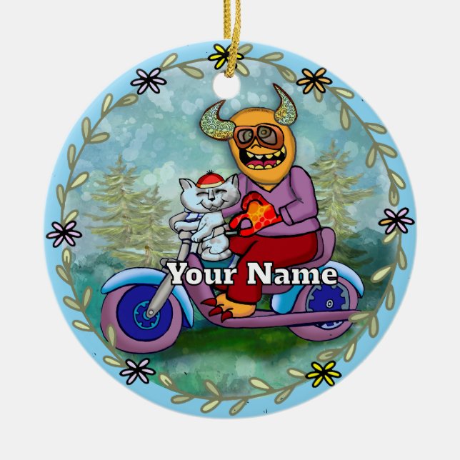 Décoration En Céramique Motorcycle Monster (Devant)