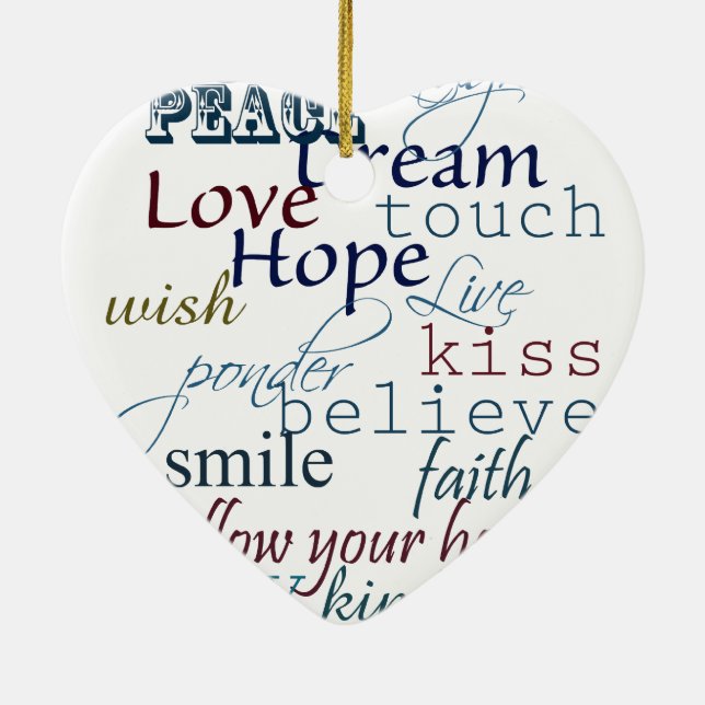 Décoration En Céramique Mots d'inspiration (Dos)