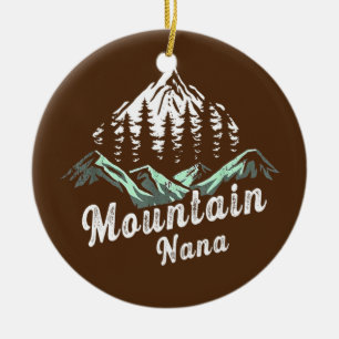Décoration En Céramique Mountain Nana Camping Randonnée Maman Aventure