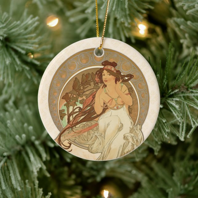 Décoration En Céramique Musique d'Alphonse Mucha (Arbre)