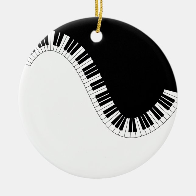 DÉCORATION EN CÉRAMIQUE MUSIQUE DE PIANO (Devant)