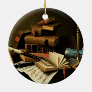 Décoration En Céramique Musique et littérature de William Harnett, Art fin