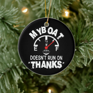 Décoration En Céramique My Boat ne court pas sur MERCI, Drôle Capitaine Ca