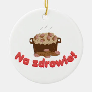 Décoration En Céramique Na Zdrowie Kielbasa