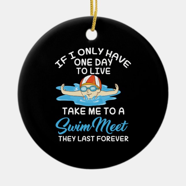 Décoration En Céramique nage Swim Sport Cadeau (Devant)