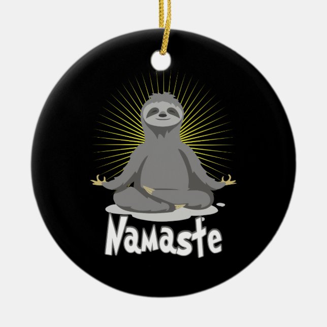 Décoration En Céramique Namaste Méditant Parcours De Yoga (Devant)