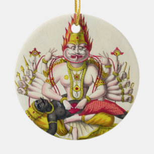 Décoration En Céramique Narasimha, gravé par de Marlet (litho de couleur)
