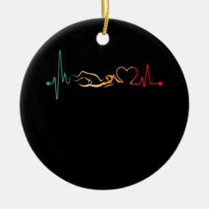 Décoration En Céramique Natation Vintage nage Heartbeat Retro Cadeau