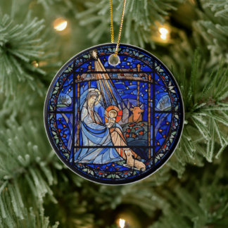 Décoration En Céramique Nativité avec Noël + Date