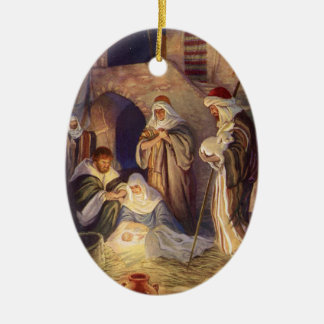 Décoration En Céramique Nativité Scence d'ornement de Noël