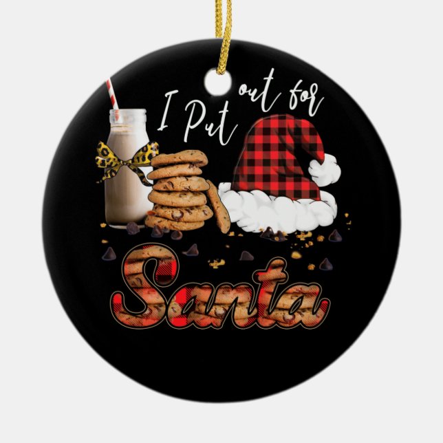 Décoration En Céramique Naughty J'Ai Sorti Pour Père Noël Lait De Noël Coo (Devant)