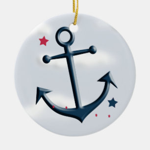 Décoration En Céramique Nautical Anchor Design Cute Ornament