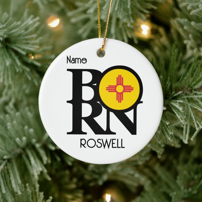 Décoration En Céramique NÉ À Roswell Nouveau-Mexique (Arbre)