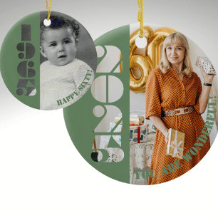 Décoration En Céramique Né en 1965 60e anniversaire cadeau Ornament