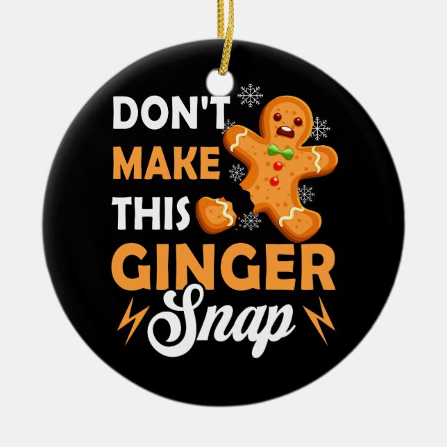 Décoration En Céramique Ne faites pas ce Ginger Snap Redhead Ging (Devant)