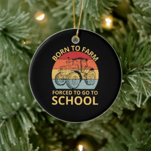 Décoration En Céramique né pour cultiver forcé d'aller à l'école