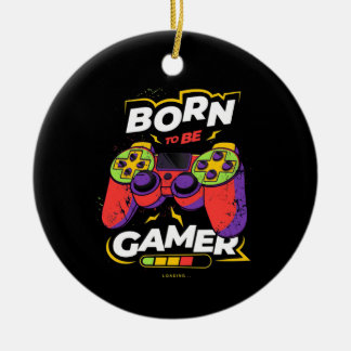 Décoration En Céramique Né Pour Être Gamer