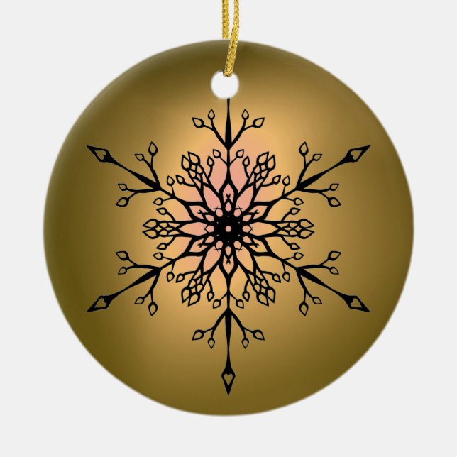 DÉCORATION EN CÉRAMIQUE NEIGE FLAKE GEM (Devant)