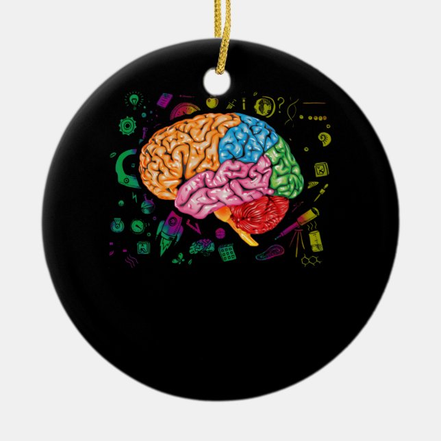 Décoration En Céramique Neurologue En Neuroscience Du Cerveau (Devant)