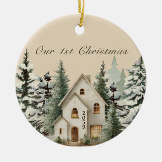 Décoration En Céramique New House New Build Custom Christmas Ornament