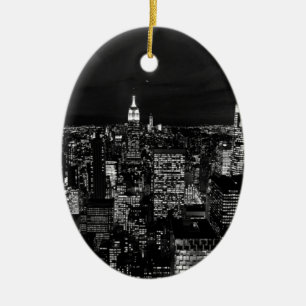Décoration En Céramique New York City Night Skyline