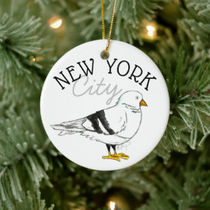 Décoration En Céramique New York City NYC Pigeon Bird Seagull