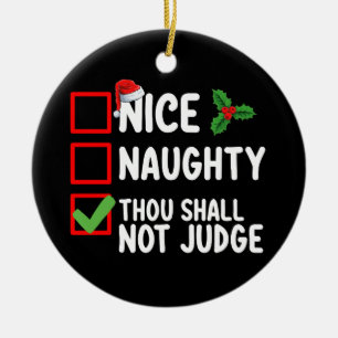 Décoration En Céramique Nice Naughty Tu Ne Jugeras Pas La Liste De Noël