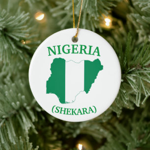 Décoration En Céramique Nigeria Trip Christmas Ornament