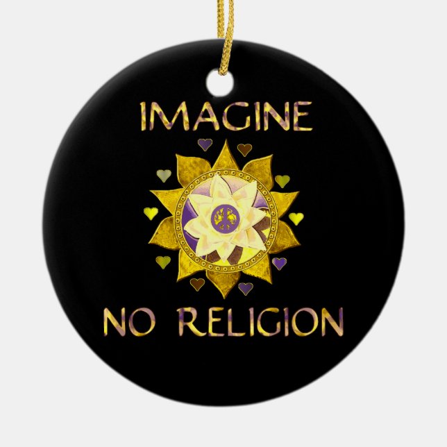 Décoration En Céramique N'imaginez aucune religion (Devant)