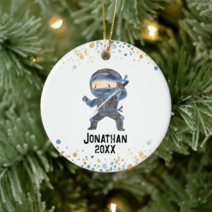 Décoration En Céramique Ninja Ornement, Carate Mignonne enfants Noël