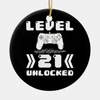 Décoration En Céramique Niveau 21 Déverrouillé 21e anniversaire Joueur âgé