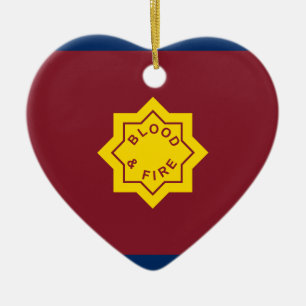 Décoration En Céramique Niveau de l'armée du salut, drapeau religieux
