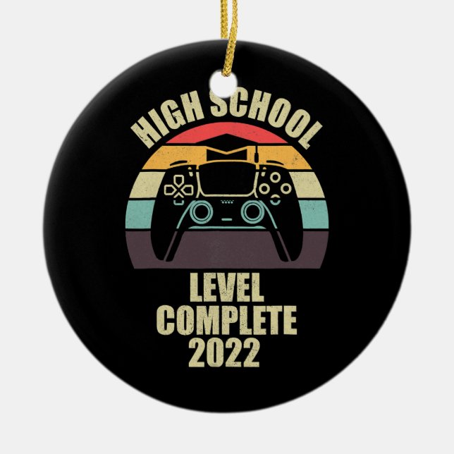 Décoration En Céramique Niveau lycée Complet Gamer Hommes Graduation (Devant)